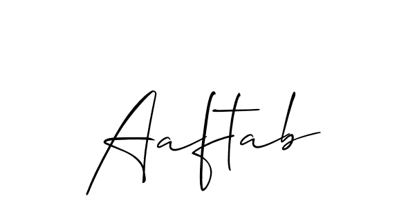 Similarly Allison_Script is the best handwritten signature design. Signature creator online .You can use it as an online autograph creator for name Aaftab. Aaftab signature style 2 images and pictures png