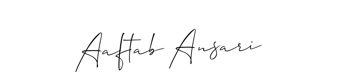 You should practise on your own different ways (Allison_Script) to write your name (Aaftab Ansari) in signature. don't let someone else do it for you. Aaftab Ansari signature style 2 images and pictures png