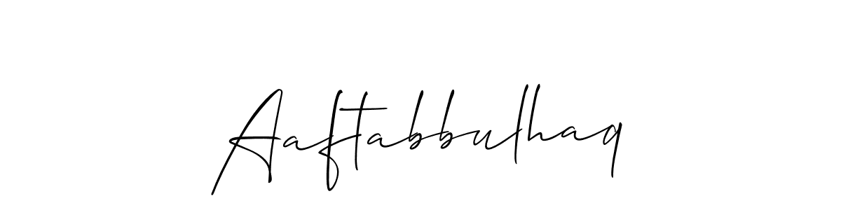 You should practise on your own different ways (Allison_Script) to write your name (Aaftabbulhaq) in signature. don't let someone else do it for you. Aaftabbulhaq signature style 2 images and pictures png