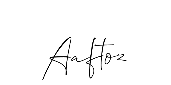 It looks lik you need a new signature style for name Aaftoz. Design unique handwritten (Allison_Script) signature with our free signature maker in just a few clicks. Aaftoz signature style 2 images and pictures png