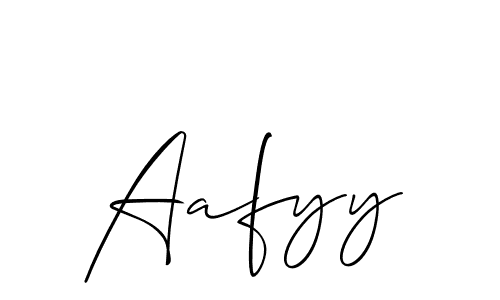 How to make Aafyy signature? Allison_Script is a professional autograph style. Create handwritten signature for Aafyy name. Aafyy signature style 2 images and pictures png