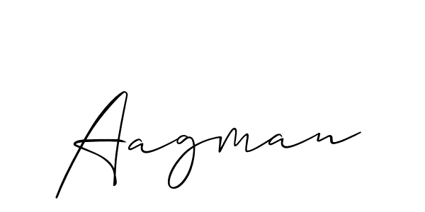 How to make Aagman signature? Allison_Script is a professional autograph style. Create handwritten signature for Aagman name. Aagman signature style 2 images and pictures png