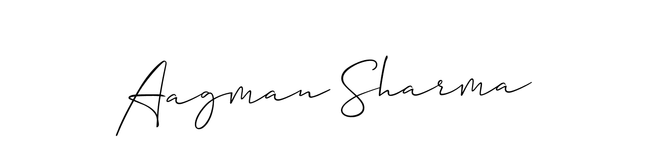 if you are searching for the best signature style for your name Aagman Sharma. so please give up your signature search. here we have designed multiple signature styles  using Allison_Script. Aagman Sharma signature style 2 images and pictures png