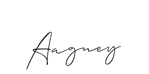 It looks lik you need a new signature style for name Aagney. Design unique handwritten (Allison_Script) signature with our free signature maker in just a few clicks. Aagney signature style 2 images and pictures png
