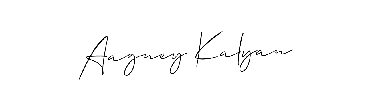 Make a short Aagney Kalyan signature style. Manage your documents anywhere anytime using Allison_Script. Create and add eSignatures, submit forms, share and send files easily. Aagney Kalyan signature style 2 images and pictures png