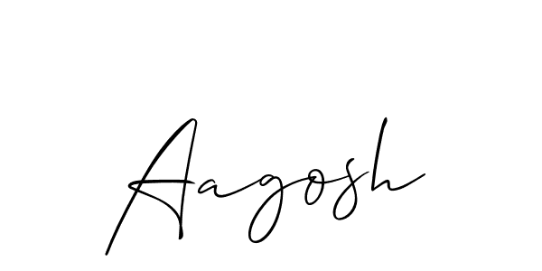 Best and Professional Signature Style for Aagosh. Allison_Script Best Signature Style Collection. Aagosh signature style 2 images and pictures png