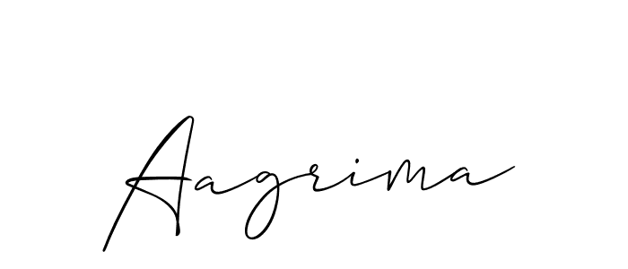 Aagrima stylish signature style. Best Handwritten Sign (Allison_Script) for my name. Handwritten Signature Collection Ideas for my name Aagrima. Aagrima signature style 2 images and pictures png