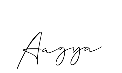 Also we have Aagya name is the best signature style. Create professional handwritten signature collection using Allison_Script autograph style. Aagya signature style 2 images and pictures png