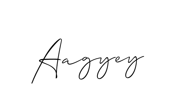 How to Draw Aagyey signature style? Allison_Script is a latest design signature styles for name Aagyey. Aagyey signature style 2 images and pictures png