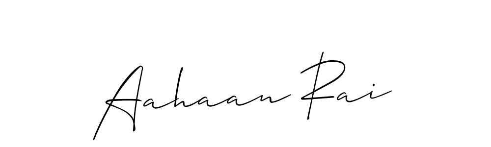 Make a short Aahaan Rai signature style. Manage your documents anywhere anytime using Allison_Script. Create and add eSignatures, submit forms, share and send files easily. Aahaan Rai signature style 2 images and pictures png