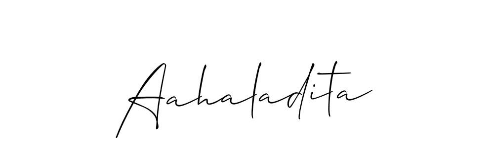 Allison_Script is a professional signature style that is perfect for those who want to add a touch of class to their signature. It is also a great choice for those who want to make their signature more unique. Get Aahaladita name to fancy signature for free. Aahaladita signature style 2 images and pictures png