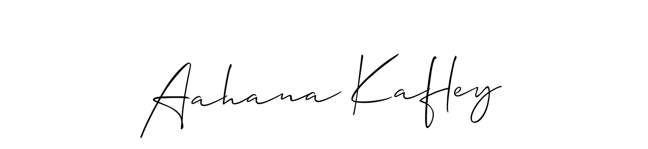 Also we have Aahana Kafley name is the best signature style. Create professional handwritten signature collection using Allison_Script autograph style. Aahana Kafley signature style 2 images and pictures png