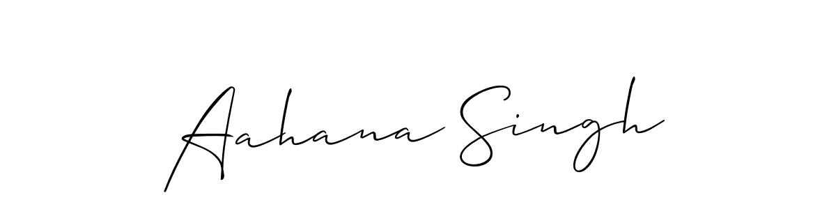 Create a beautiful signature design for name Aahana Singh. With this signature (Allison_Script) fonts, you can make a handwritten signature for free. Aahana Singh signature style 2 images and pictures png