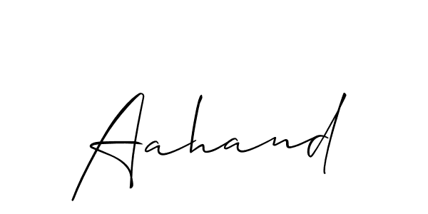 Design your own signature with our free online signature maker. With this signature software, you can create a handwritten (Allison_Script) signature for name Aahand. Aahand signature style 2 images and pictures png