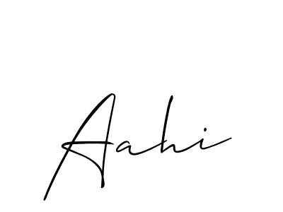 Best and Professional Signature Style for Aahi. Allison_Script Best Signature Style Collection. Aahi signature style 2 images and pictures png
