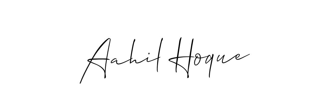 Aahil Hoque stylish signature style. Best Handwritten Sign (Allison_Script) for my name. Handwritten Signature Collection Ideas for my name Aahil Hoque. Aahil Hoque signature style 2 images and pictures png