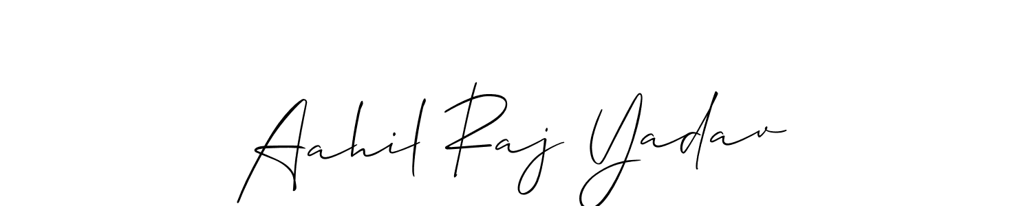 It looks lik you need a new signature style for name Aahil Raj Yadav. Design unique handwritten (Allison_Script) signature with our free signature maker in just a few clicks. Aahil Raj Yadav signature style 2 images and pictures png
