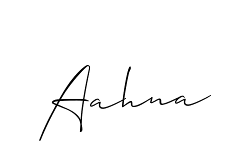 Create a beautiful signature design for name Aahna. With this signature (Allison_Script) fonts, you can make a handwritten signature for free. Aahna signature style 2 images and pictures png