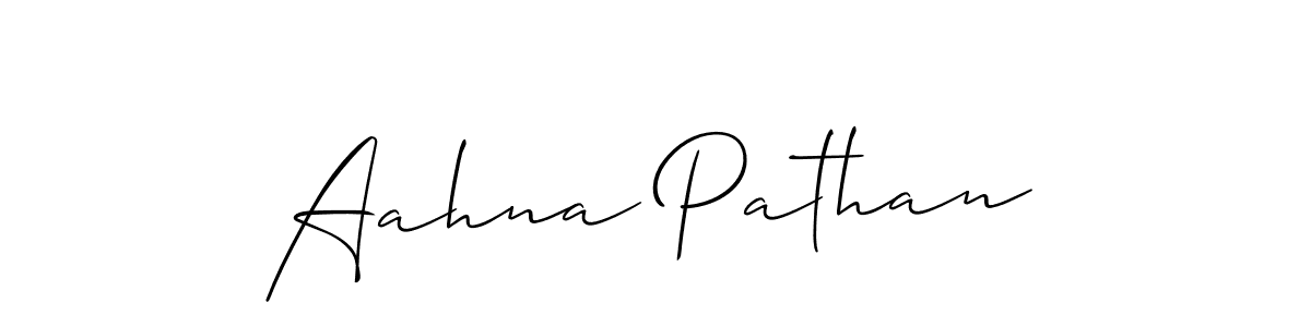 Aahna Pathan stylish signature style. Best Handwritten Sign (Allison_Script) for my name. Handwritten Signature Collection Ideas for my name Aahna Pathan. Aahna Pathan signature style 2 images and pictures png