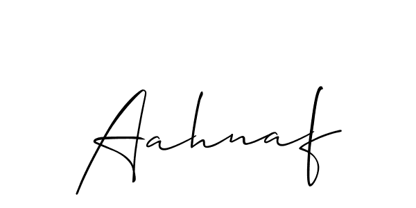 Aahnaf stylish signature style. Best Handwritten Sign (Allison_Script) for my name. Handwritten Signature Collection Ideas for my name Aahnaf. Aahnaf signature style 2 images and pictures png