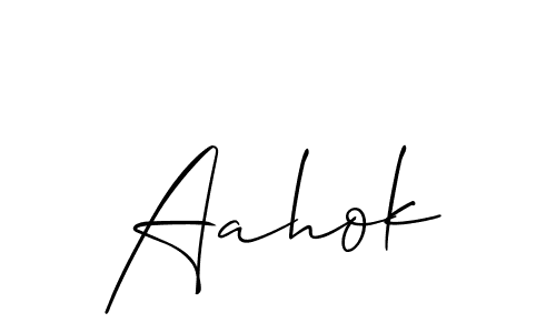 Aahok stylish signature style. Best Handwritten Sign (Allison_Script) for my name. Handwritten Signature Collection Ideas for my name Aahok. Aahok signature style 2 images and pictures png