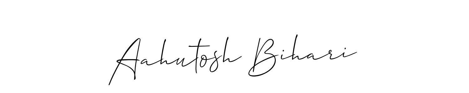 Make a beautiful signature design for name Aahutosh Bihari. With this signature (Allison_Script) style, you can create a handwritten signature for free. Aahutosh Bihari signature style 2 images and pictures png