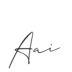 Create a beautiful signature design for name Aai. With this signature (Allison_Script) fonts, you can make a handwritten signature for free. Aai signature style 2 images and pictures png