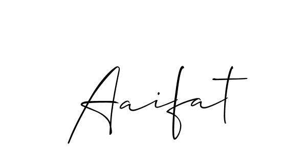 Create a beautiful signature design for name Aaifat. With this signature (Allison_Script) fonts, you can make a handwritten signature for free. Aaifat signature style 2 images and pictures png
