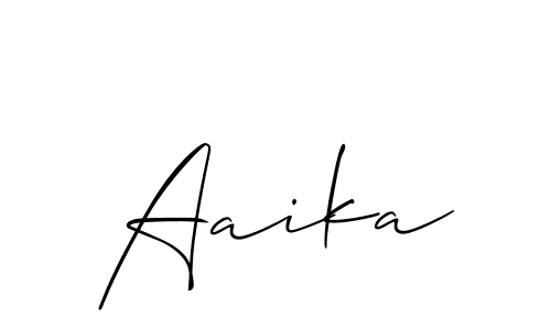 How to make Aaika signature? Allison_Script is a professional autograph style. Create handwritten signature for Aaika name. Aaika signature style 2 images and pictures png