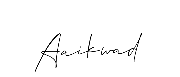 How to make Aaikwad name signature. Use Allison_Script style for creating short signs online. This is the latest handwritten sign. Aaikwad signature style 2 images and pictures png