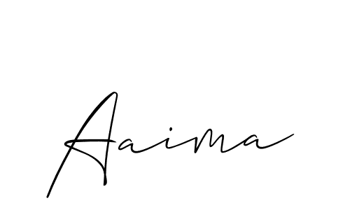 Also we have Aaima name is the best signature style. Create professional handwritten signature collection using Allison_Script autograph style. Aaima signature style 2 images and pictures png