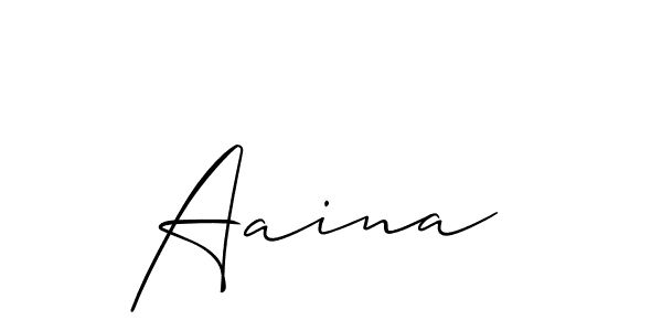 Similarly Allison_Script is the best handwritten signature design. Signature creator online .You can use it as an online autograph creator for name Aaina . Aaina  signature style 2 images and pictures png