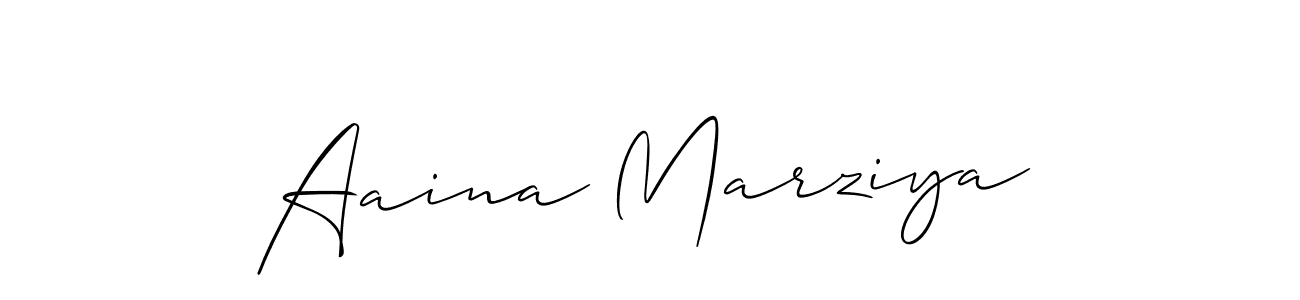 Make a beautiful signature design for name Aaina Marziya. With this signature (Allison_Script) style, you can create a handwritten signature for free. Aaina Marziya signature style 2 images and pictures png