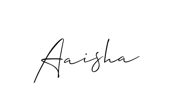 You should practise on your own different ways (Allison_Script) to write your name (Aaisha) in signature. don't let someone else do it for you. Aaisha signature style 2 images and pictures png