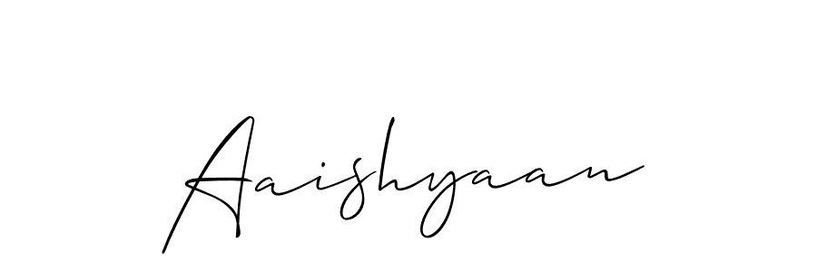 Make a beautiful signature design for name Aaishyaan. With this signature (Allison_Script) style, you can create a handwritten signature for free. Aaishyaan signature style 2 images and pictures png