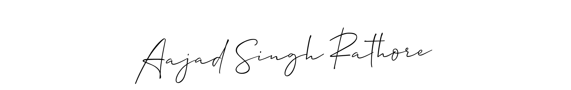 How to make Aajad Singh Rathore signature? Allison_Script is a professional autograph style. Create handwritten signature for Aajad Singh Rathore name. Aajad Singh Rathore signature style 2 images and pictures png