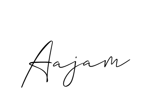 if you are searching for the best signature style for your name Aajam. so please give up your signature search. here we have designed multiple signature styles  using Allison_Script. Aajam signature style 2 images and pictures png