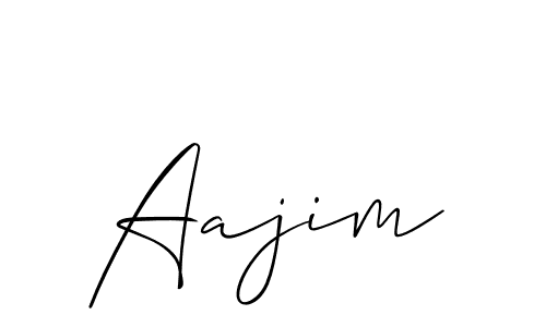 Use a signature maker to create a handwritten signature online. With this signature software, you can design (Allison_Script) your own signature for name Aajim. Aajim signature style 2 images and pictures png