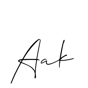 if you are searching for the best signature style for your name Aak. so please give up your signature search. here we have designed multiple signature styles  using Allison_Script. Aak signature style 2 images and pictures png