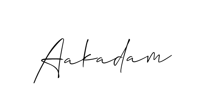 How to Draw Aakadam signature style? Allison_Script is a latest design signature styles for name Aakadam. Aakadam signature style 2 images and pictures png