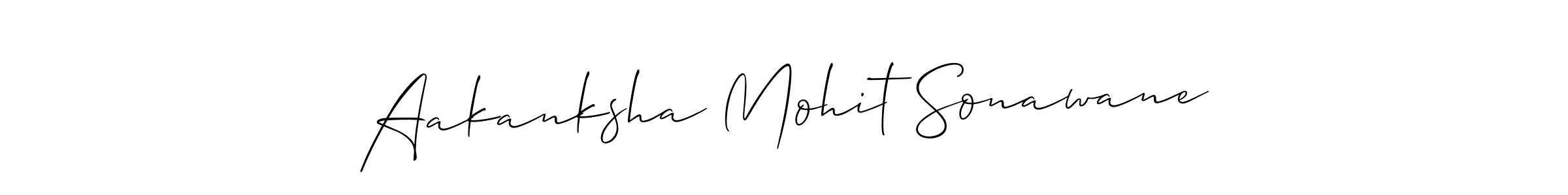How to make Aakanksha Mohit Sonawane signature? Allison_Script is a professional autograph style. Create handwritten signature for Aakanksha Mohit Sonawane name. Aakanksha Mohit Sonawane signature style 2 images and pictures png