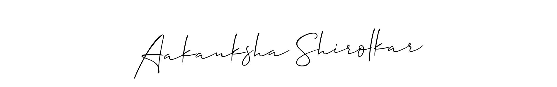Once you've used our free online signature maker to create your best signature Allison_Script style, it's time to enjoy all of the benefits that Aakanksha Shirolkar name signing documents. Aakanksha Shirolkar signature style 2 images and pictures png