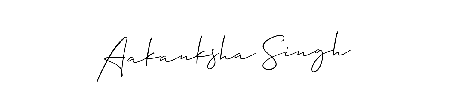 Design your own signature with our free online signature maker. With this signature software, you can create a handwritten (Allison_Script) signature for name Aakanksha Singh. Aakanksha Singh signature style 2 images and pictures png