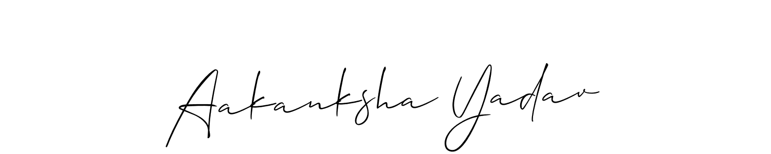 Once you've used our free online signature maker to create your best signature Allison_Script style, it's time to enjoy all of the benefits that Aakanksha Yadav name signing documents. Aakanksha Yadav signature style 2 images and pictures png