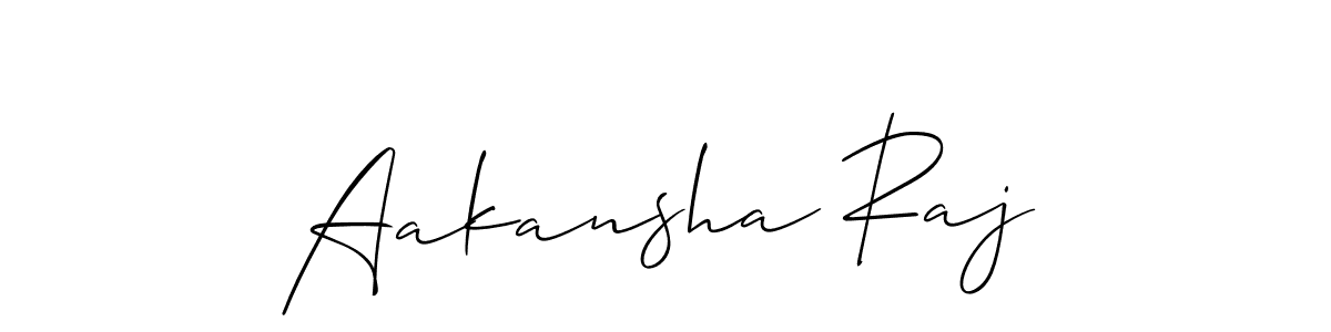 Make a beautiful signature design for name Aakansha Raj. With this signature (Allison_Script) style, you can create a handwritten signature for free. Aakansha Raj signature style 2 images and pictures png