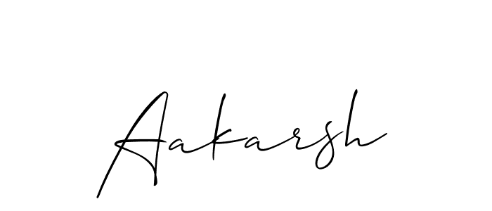 How to make Aakarsh signature? Allison_Script is a professional autograph style. Create handwritten signature for Aakarsh name. Aakarsh signature style 2 images and pictures png