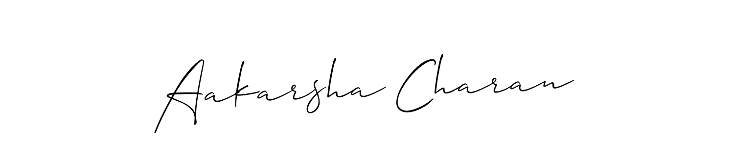 Use a signature maker to create a handwritten signature online. With this signature software, you can design (Allison_Script) your own signature for name Aakarsha Charan. Aakarsha Charan signature style 2 images and pictures png