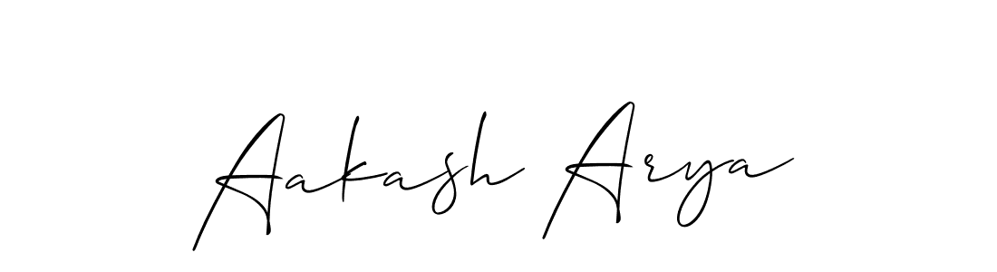 It looks lik you need a new signature style for name Aakash Arya. Design unique handwritten (Allison_Script) signature with our free signature maker in just a few clicks. Aakash Arya signature style 2 images and pictures png