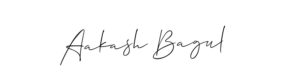 Design your own signature with our free online signature maker. With this signature software, you can create a handwritten (Allison_Script) signature for name Aakash Bagul. Aakash Bagul signature style 2 images and pictures png