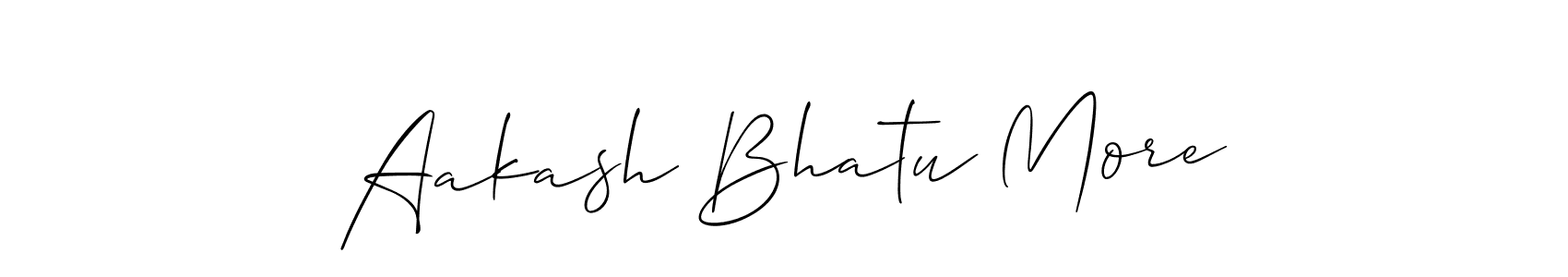 Aakash Bhatu More stylish signature style. Best Handwritten Sign (Allison_Script) for my name. Handwritten Signature Collection Ideas for my name Aakash Bhatu More. Aakash Bhatu More signature style 2 images and pictures png